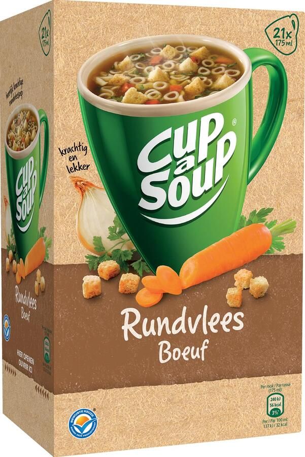 Cup A Soup Knorr Cup-a-Soup rundvlees pak van 21 zakjes