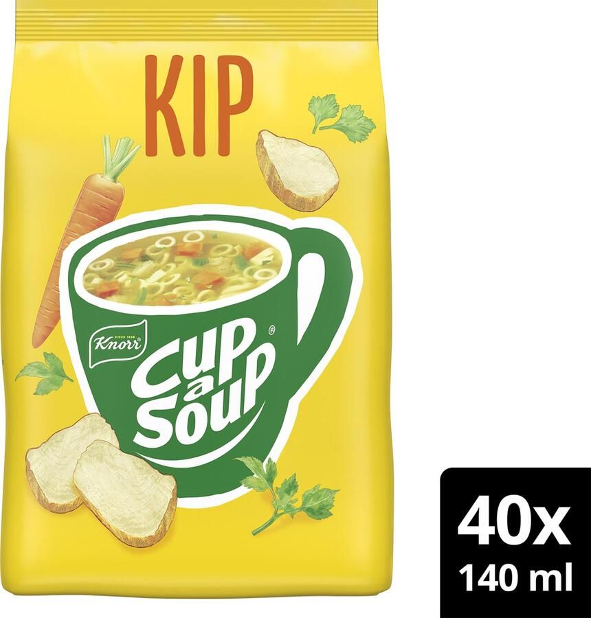 Cup A Soup Knorr Cup-a-Soup vending kip 140 ml zak van 40 porties - Foto 1