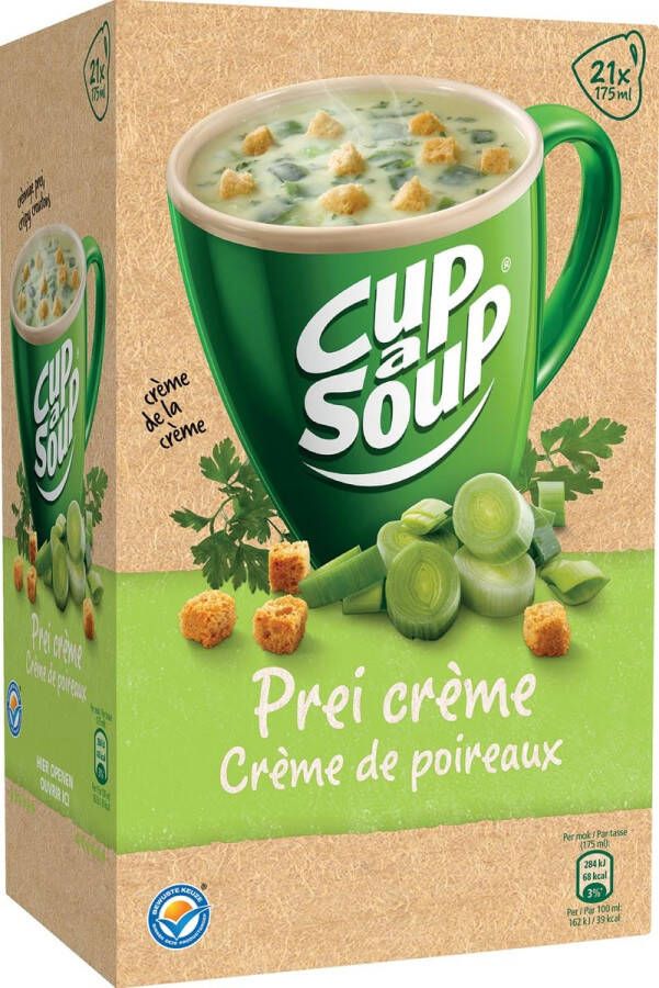 Cup A Soup Cup-a-Soup prei crème met kaas croutons pak van 21 zakjes