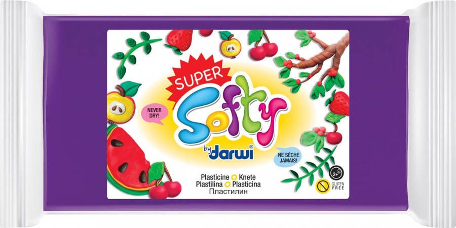 Darwi boetseerpasta Super Softy 350 g paars