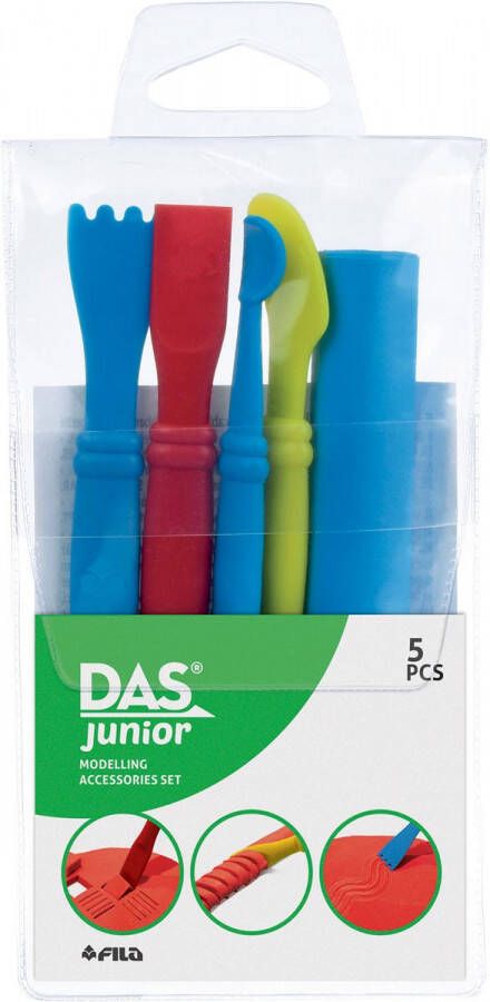 Das boetseerspatels blister met 5 stuks in geassorteerde kleuren