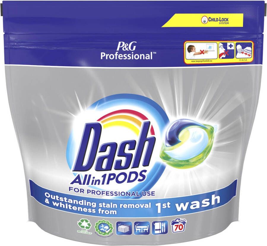 Dash Professional wasmiddel All-in-1 Regular pak van 70 capsules