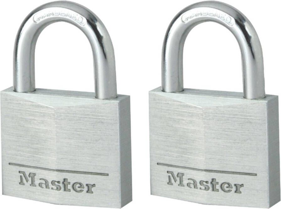 De Raat Master Lock hangslot met sleutelslot model 9130EURT pak van 2 stuks