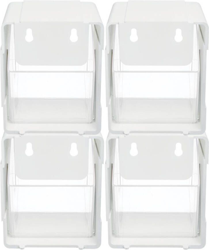 Deflecto sorteer kantelbakje wit pak met 4 stuks