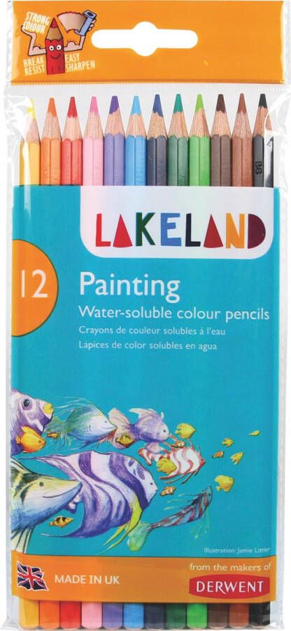 Derwent Lakeland aquarelpotlood pak van 12 stuks in geassorteerde kleuren