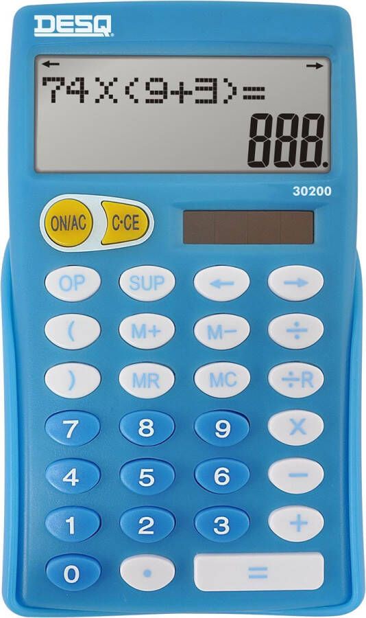 Desq bureaurekenmachine primair onderwijs 30200 blauw