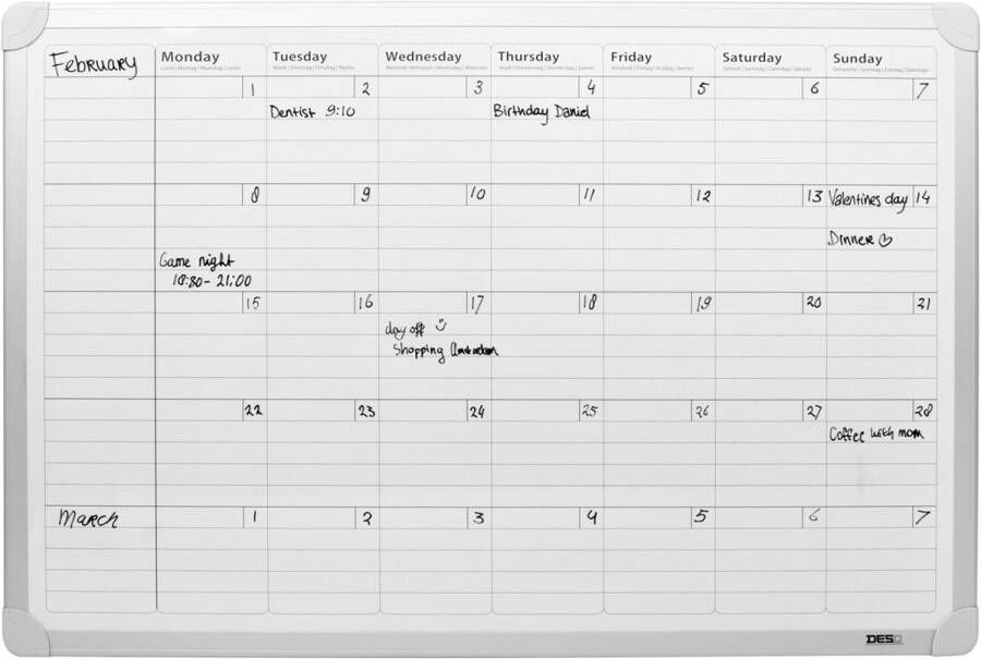 OfficeTown Desq magnetische maandplanner - Foto 2