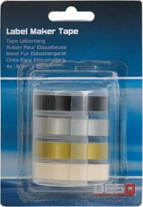 Desq tape voor lettertang 9 mm traditioneel blister van 4 kleuren