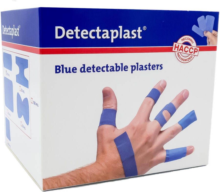 Detectaplast Elastic textielpleister assorti afmetingen pak van 100 stuks