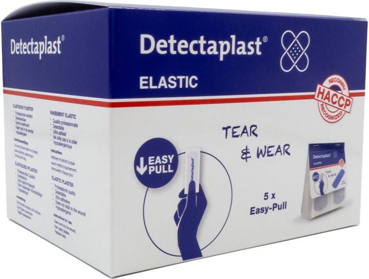 Detectaplast Tear & Wear Elastic Easy-Pull ft 25 x 72 mm 5 x 36 stuks