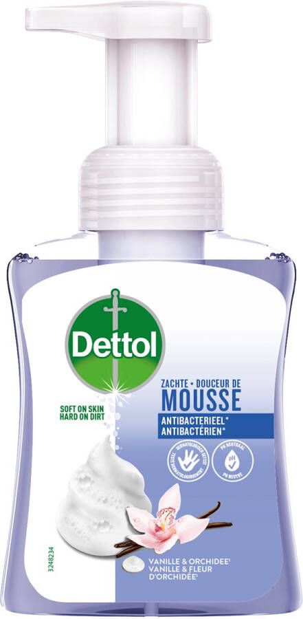 Dettol handzeep mousse orchidee en vanille flacon van 250 ml