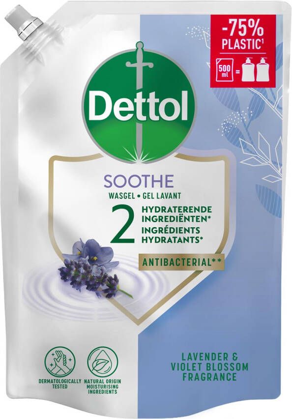 Dettol handzeep Soothe lavendel en vioolbloesem navulling van 500 ml