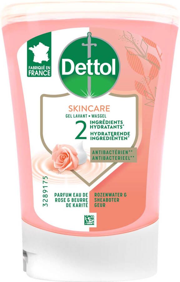 Dettol no touch handzeep Nourish rozenwater en sheaboter navulling van 250 ml