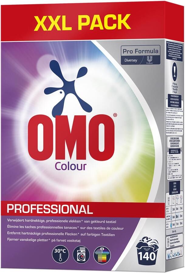 Domo Omo Professional Pro Formula Colour waspoeder XXL pak 140 wasbeurten