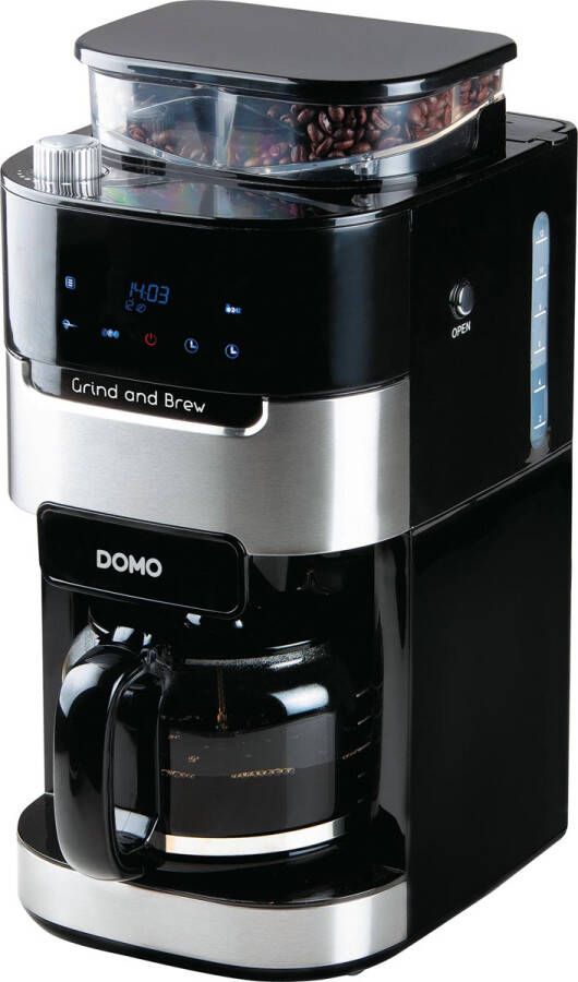 Domo koffiezetapparaat Grind and Brew digitaal 1 5 liter zwart