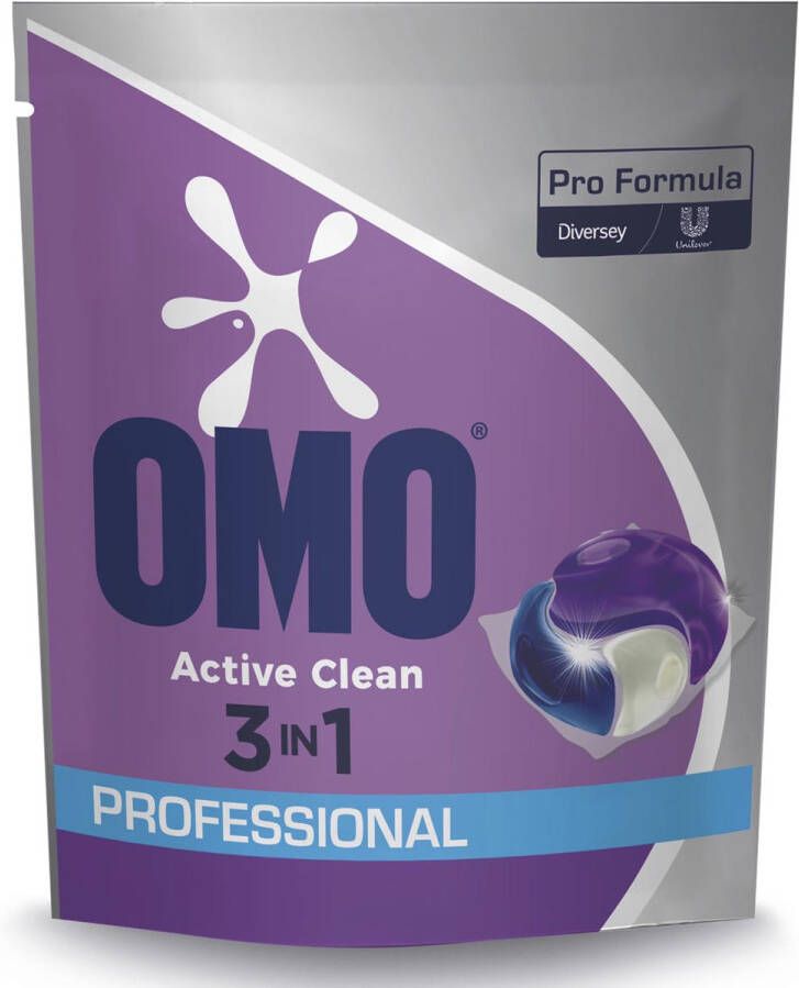 Domo Omo Professional Pro Formula Active Clean 3 in 1 wasmiddel pak van 80 capsules