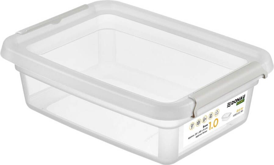 DONAU Home opbergdoos 1 liter transparant
