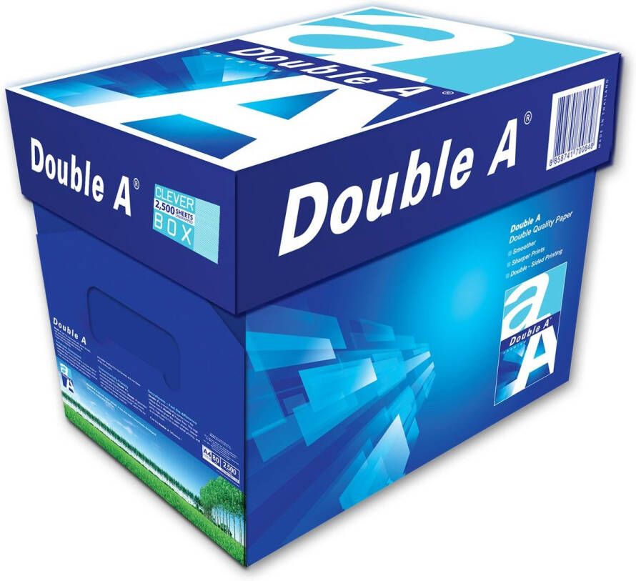 Double A Kopieerpapier Premium Nonstop A4 80gr wit 2500 vel