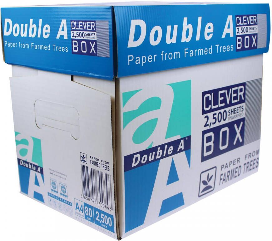 Double A Premium printpapier ft A4 80 g doos van 2500 vel