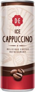 Douwe Egberts ice coffee Cappuccino blik van 25 cl pak van 12 stuks