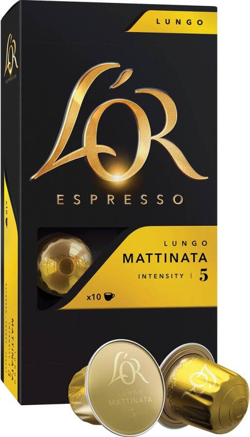 Douwe Egberts L&apos;Or Intensity koffiecapsules Mattinata pak van 10 stuks