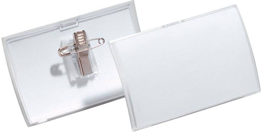 Durable badge met combiclip Click Fold ft 54 x 90 mm