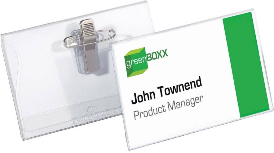 Durable badge met combiklem ft 54 x 90 mm blister van 5 stuks