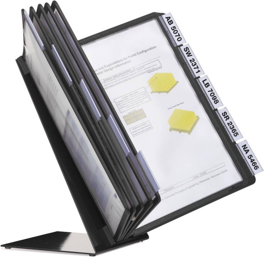 Durable VARIO paneeldrager Zwart Inclusief 10 display panelen