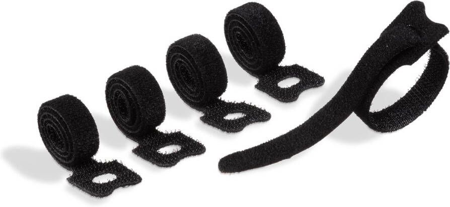 Durable Cavoline Grip Tie kabelbinder met klittenband zwart pak van 5 stuks