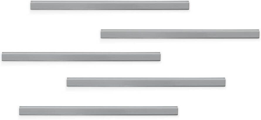 Durable Durafix zelfklevende magneetstrook 297 mm pak van 5 stuks zilver