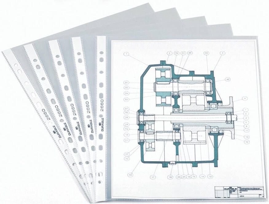 Durable geperforeerde showtas ft A4 11-gaats perforatie 60 micron