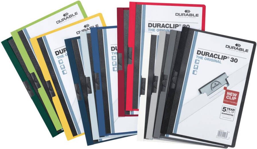 Durable klemmap Duraclip Original 30 geassorteerde kleuren