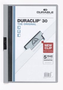 Durable Klemmap Duraclip A4 3mm 30 vellen grijs
