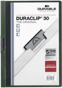 Durable Klemmap Duraclip A4 3mm 30 vellen donkergroen