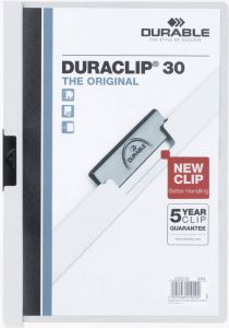Durable Klemmap Duraclip A4 3mm 30 vellen wit