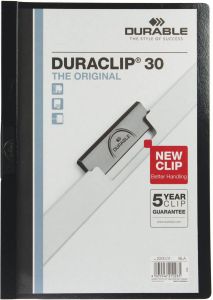 Durable Klemmap Duraclip A4 3mm 30 vellen zwart