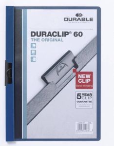 Durable Klemmap Duraclip A4 6mm 60 vellen donkerblauw