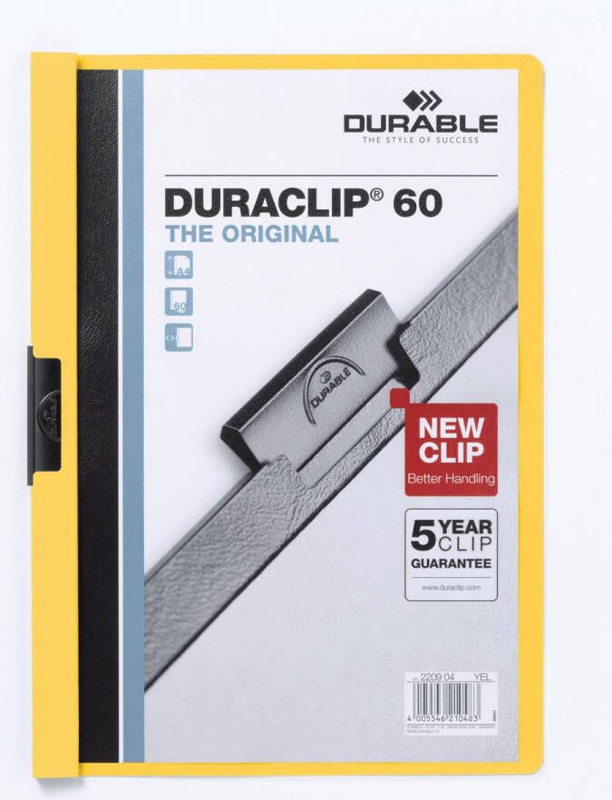 Durable Klemmap Duraclip Original 60 geel