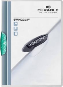 Durable klemmap Swingclip transparant groen