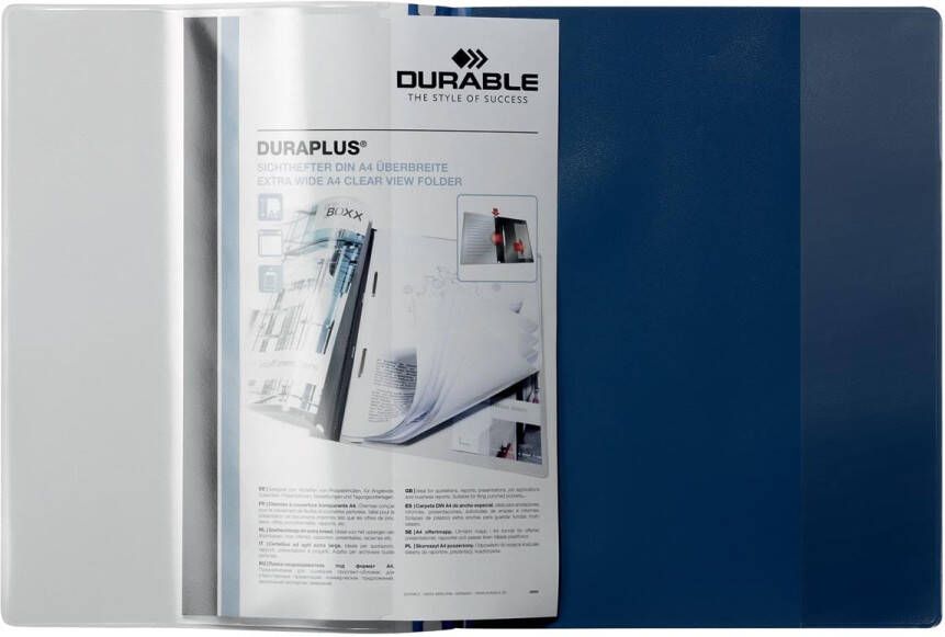 Durable personaliseerbare snelhechtmap Duraplus blauw