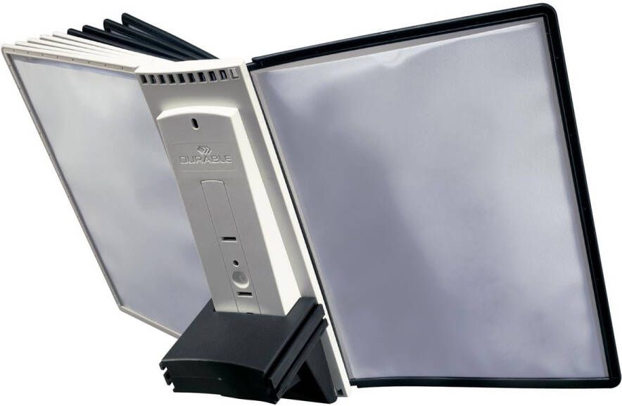 Durable Sherpa Table 10 uitbreidingsmodule voor ref. D563200: set van 10 zichtpanelen grijs zwart