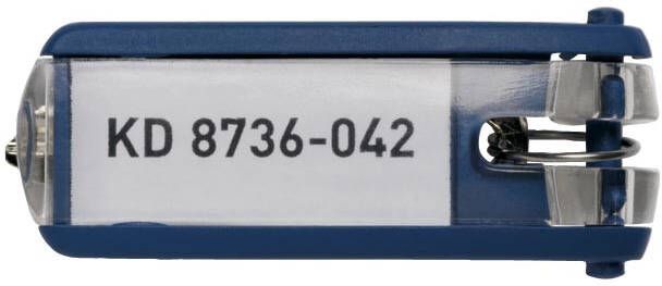 Durable sleutelhanger Key Clip blauw pak van 6 stuks