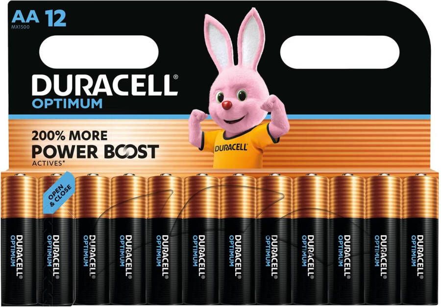 Duracell batterij Optimum AA blister van 12 stuks