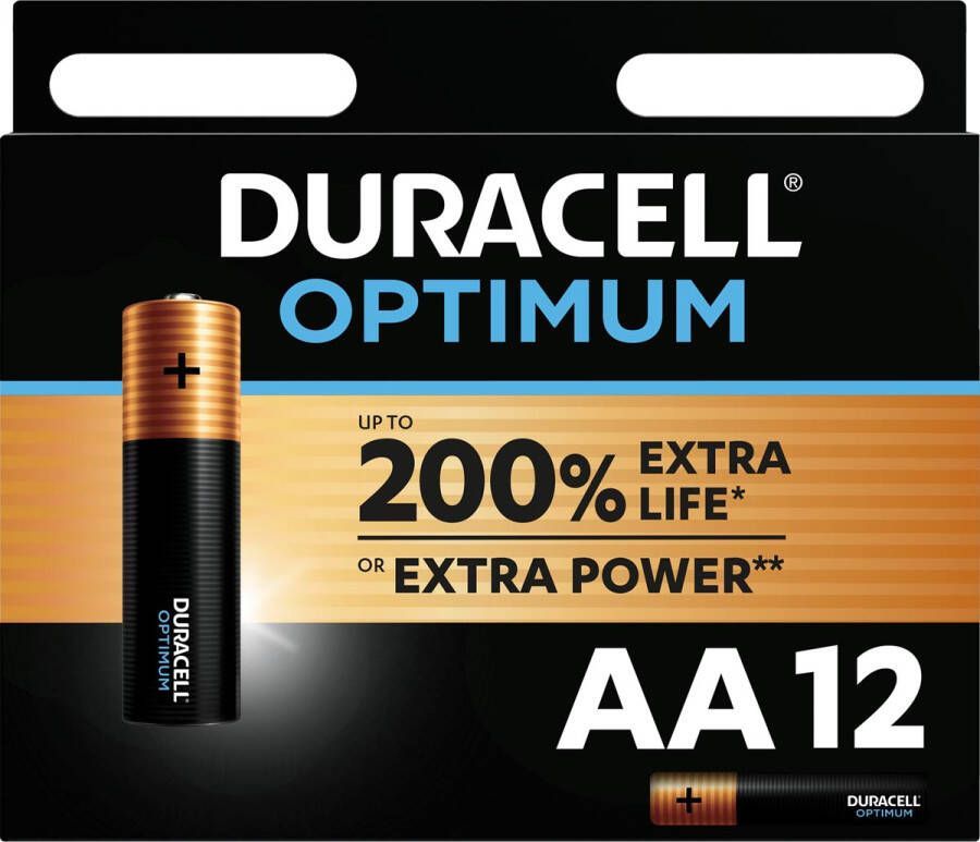 Duracell batterij Optimum AA blister van 12 stuks