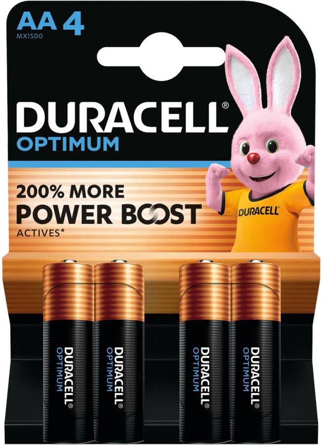 Duracell batterij Optimum AA blister van 4 stuks