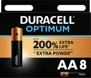 Duracell batterij Optimum AA blister van 8 stuks