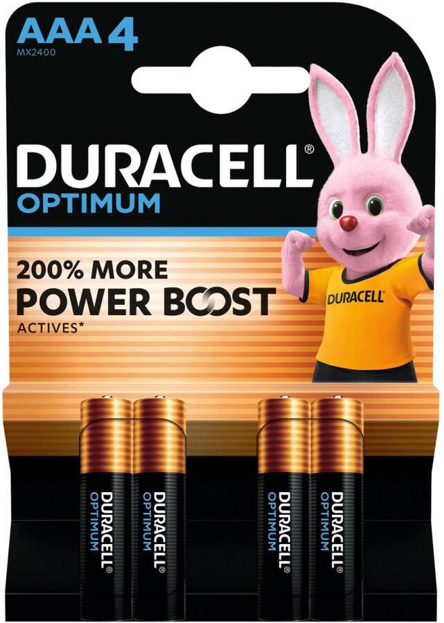 Duracell batterij Optimum AAA blister van 4 stuks