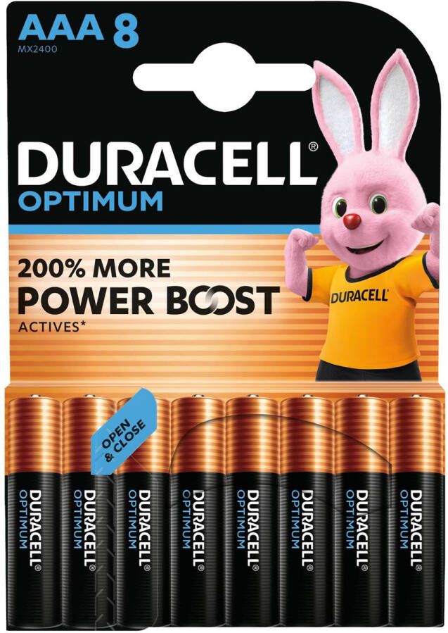 Duracell batterij Optimum AAA blister van 8 stuks