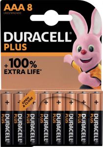 Duracell batterij Plus 100% AAA blister van 8 stuks