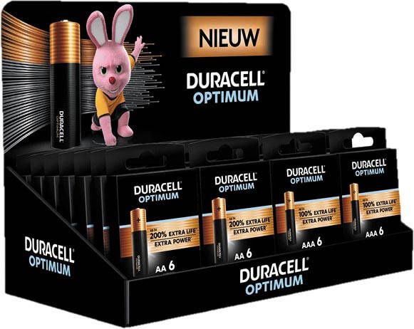 Duracell batterijen Optimum AA en AAA display van 24 stuks